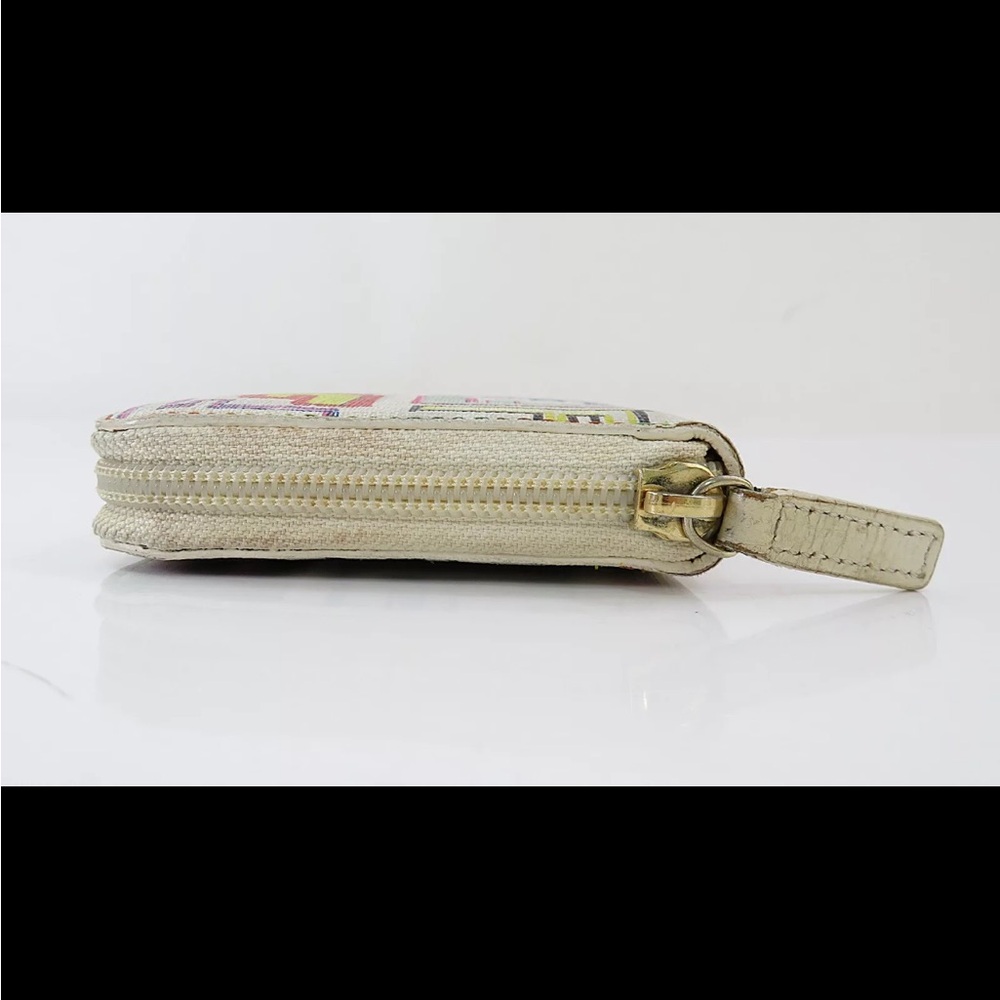SOLD❤️ FENDI Multicolor Zucca PVC Canvas Long Zippy Wallet White Logo RARE - Picture 6 of 13